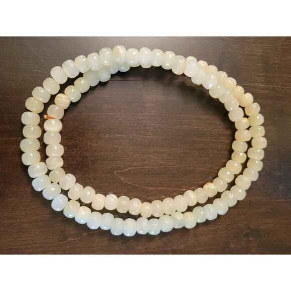 28" Calcite Bead Necklace No Clasp Natural Healing Properties - Picture 2 of 7
